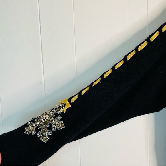 Vintage Design Options Beaded Snowflake Ornament Cardigan Christmas Sweater - Picture 5 of 12